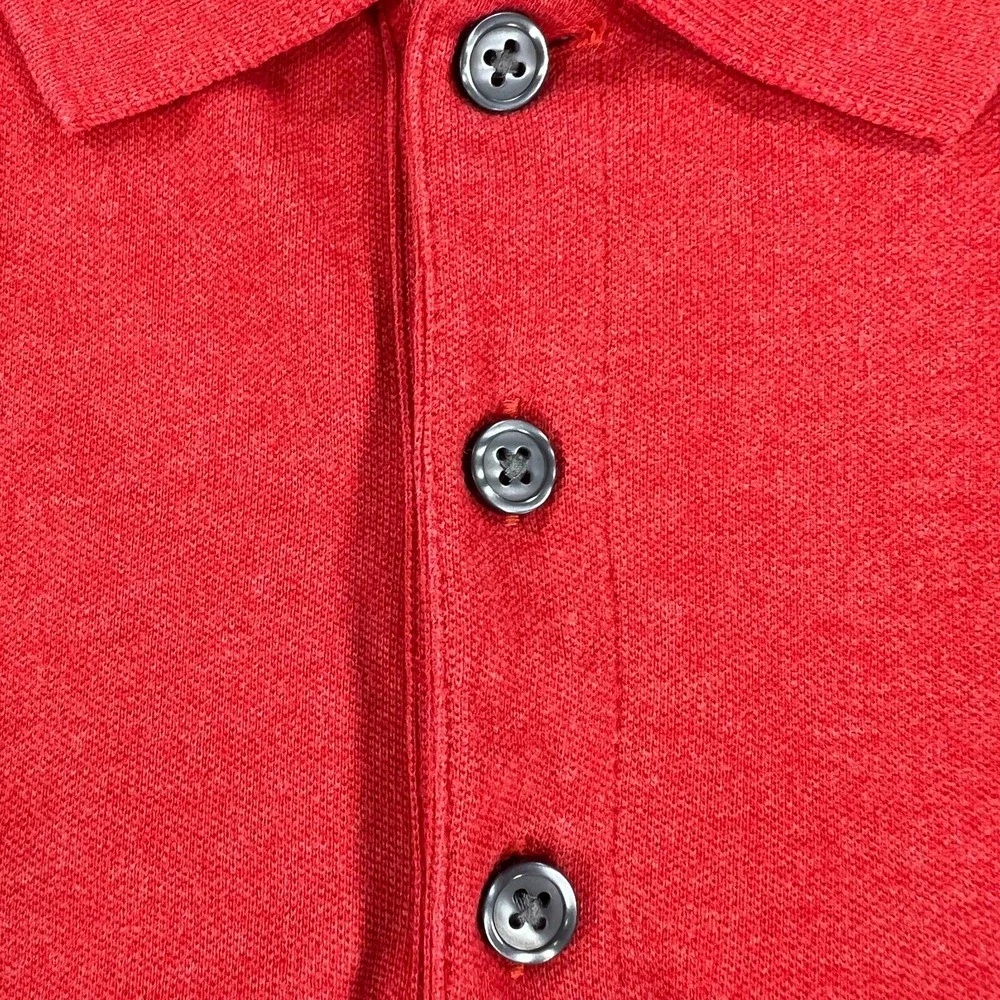 Banana Republic Polo Shirt Mens Large Red Short Sleeve Casual Outdoor Comfort